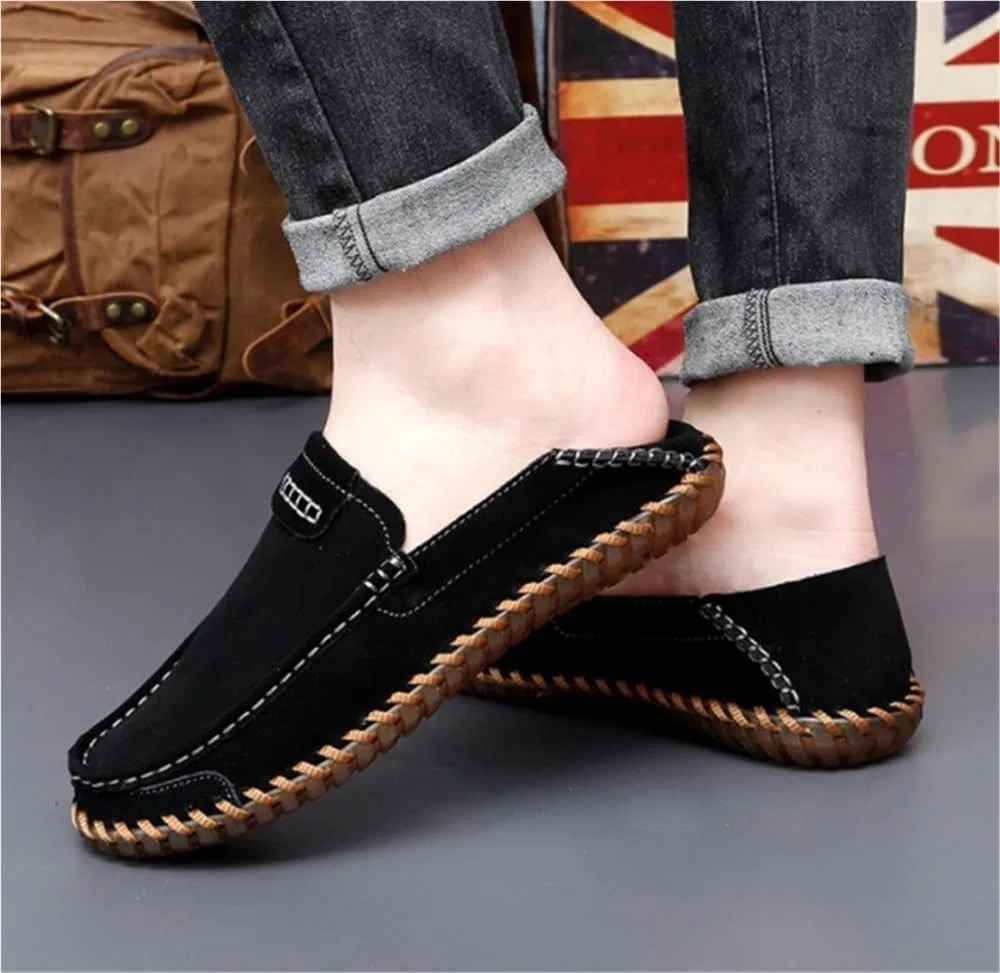 Лоферы Nubuck Leather, Black DHFIRUFSHLO — фото 2