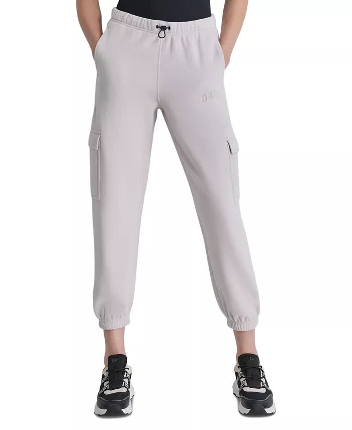 

Женские спортивные штаны-карго из технологического флиса DKNY, коричневый/бежевый