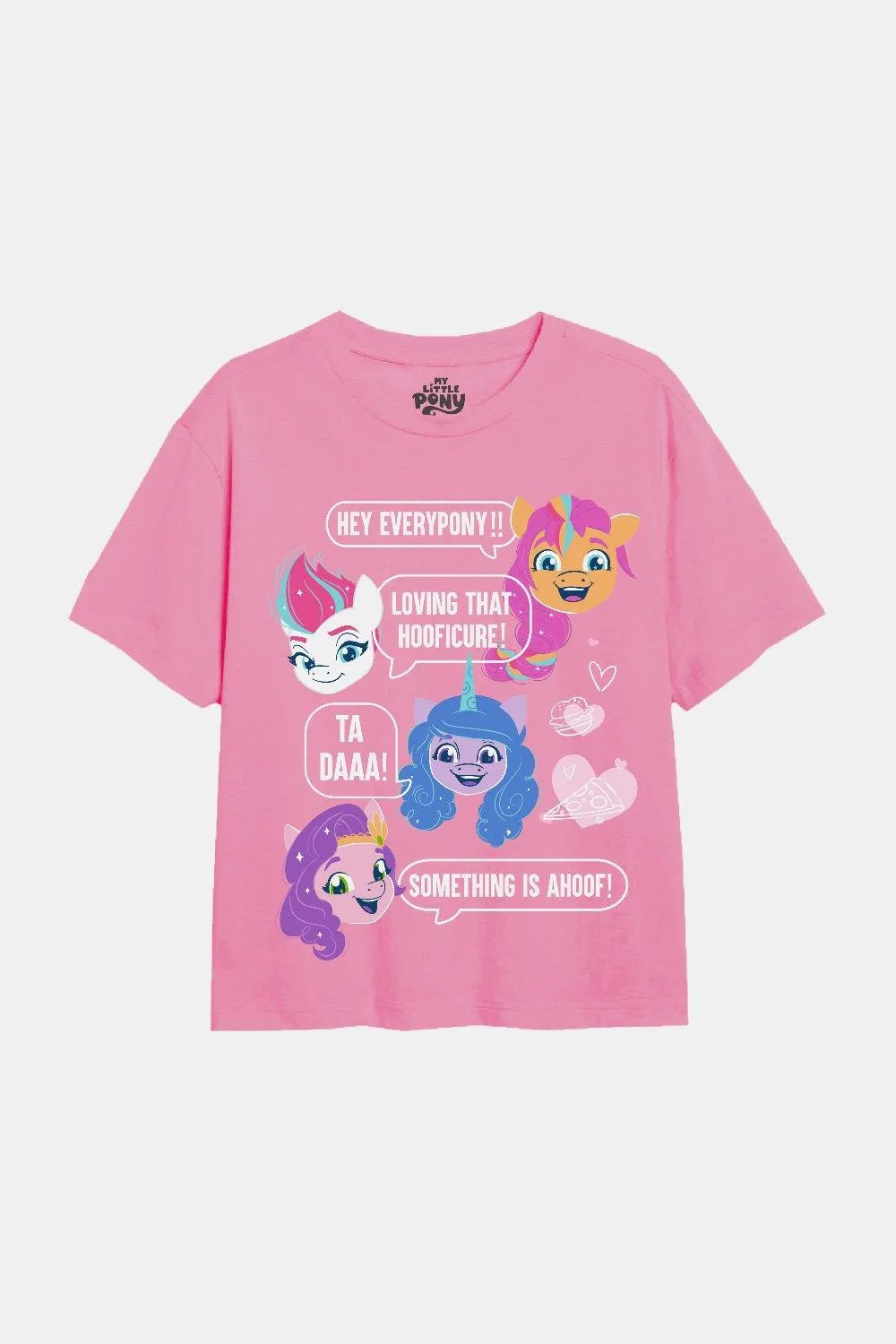 

Футболка для девочек с надписью «Пони» My Little Pony, розовый