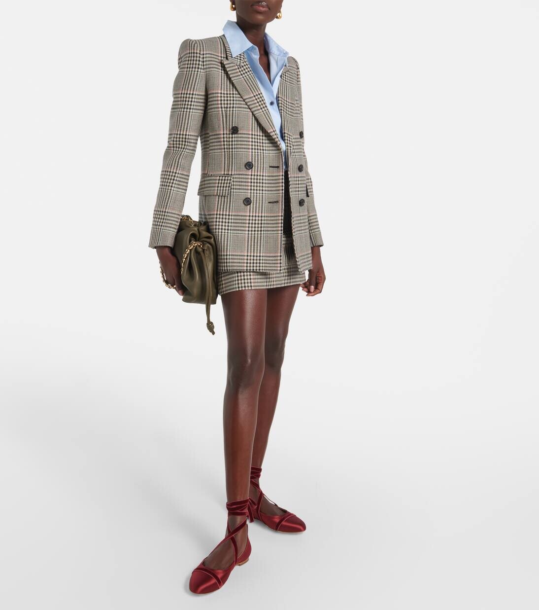 Балетки Spencer из атласа Malone Souliers, цвет burgundy/burgundy — фото 2