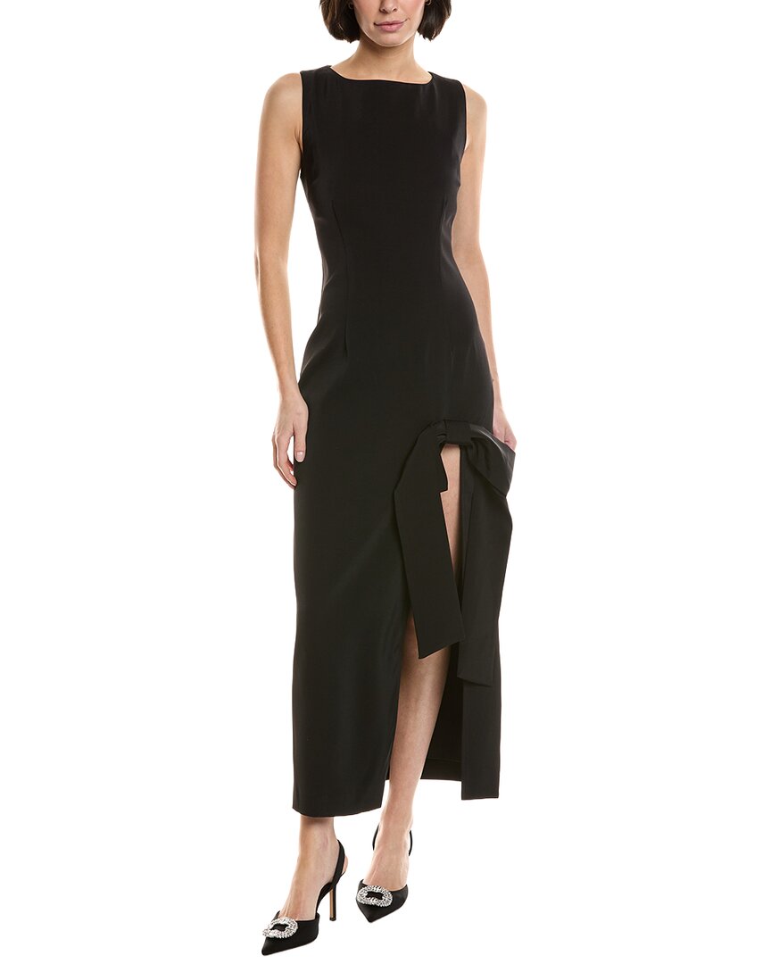 

Длинное платье с бантом и разрезом «Бесконечная роза» Endless rose, черный