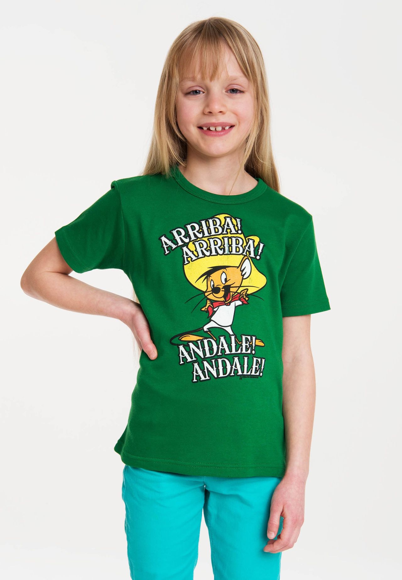 Футболка Детская Looney Tunes - Arriba! Андейл! LOGOSHIRT, зеленый — фото 4