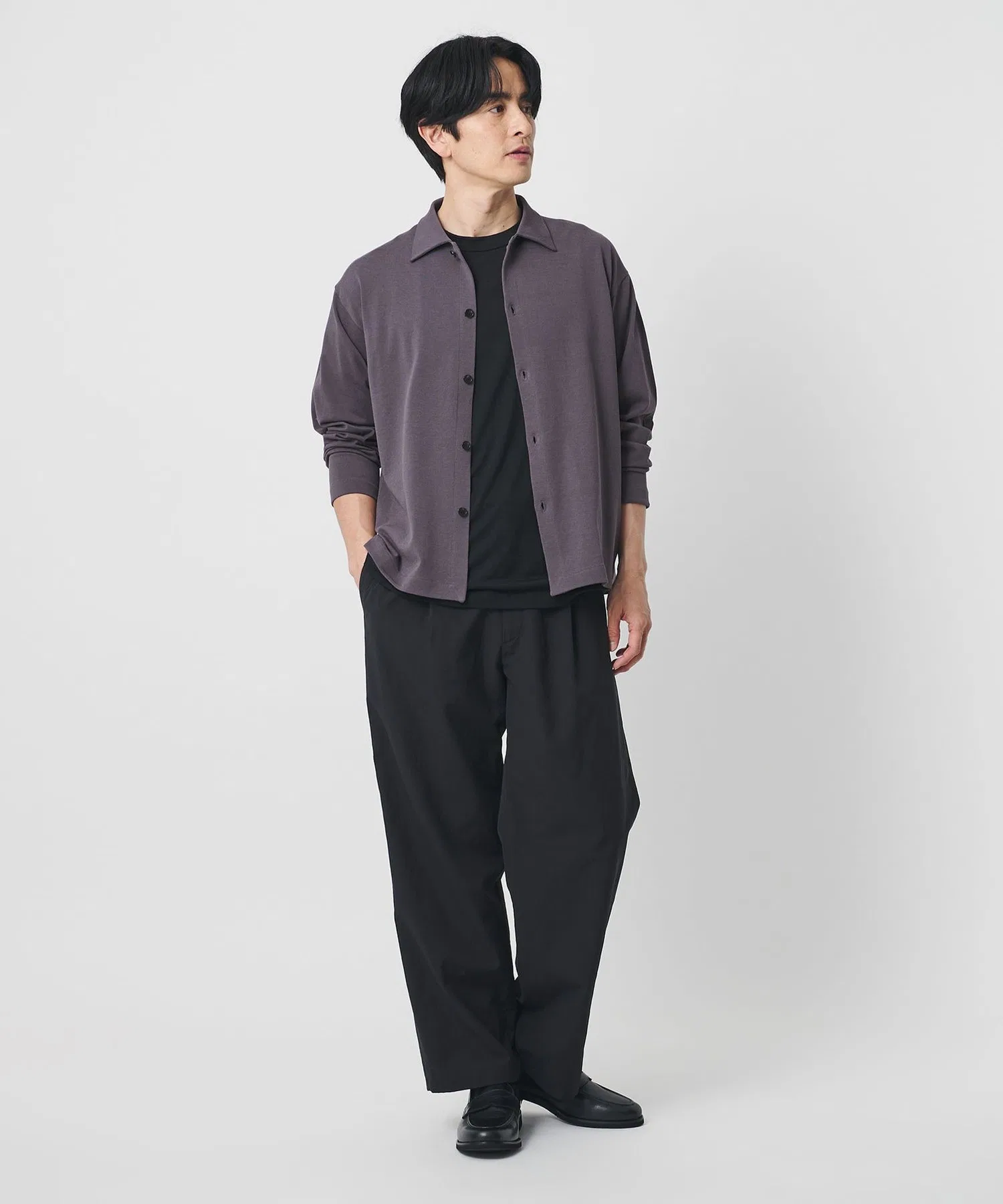 Мужские кожаные лоферы BEAUTY&YOUTH UNITED ARROWS “all time shoes” чёрные — фото 4