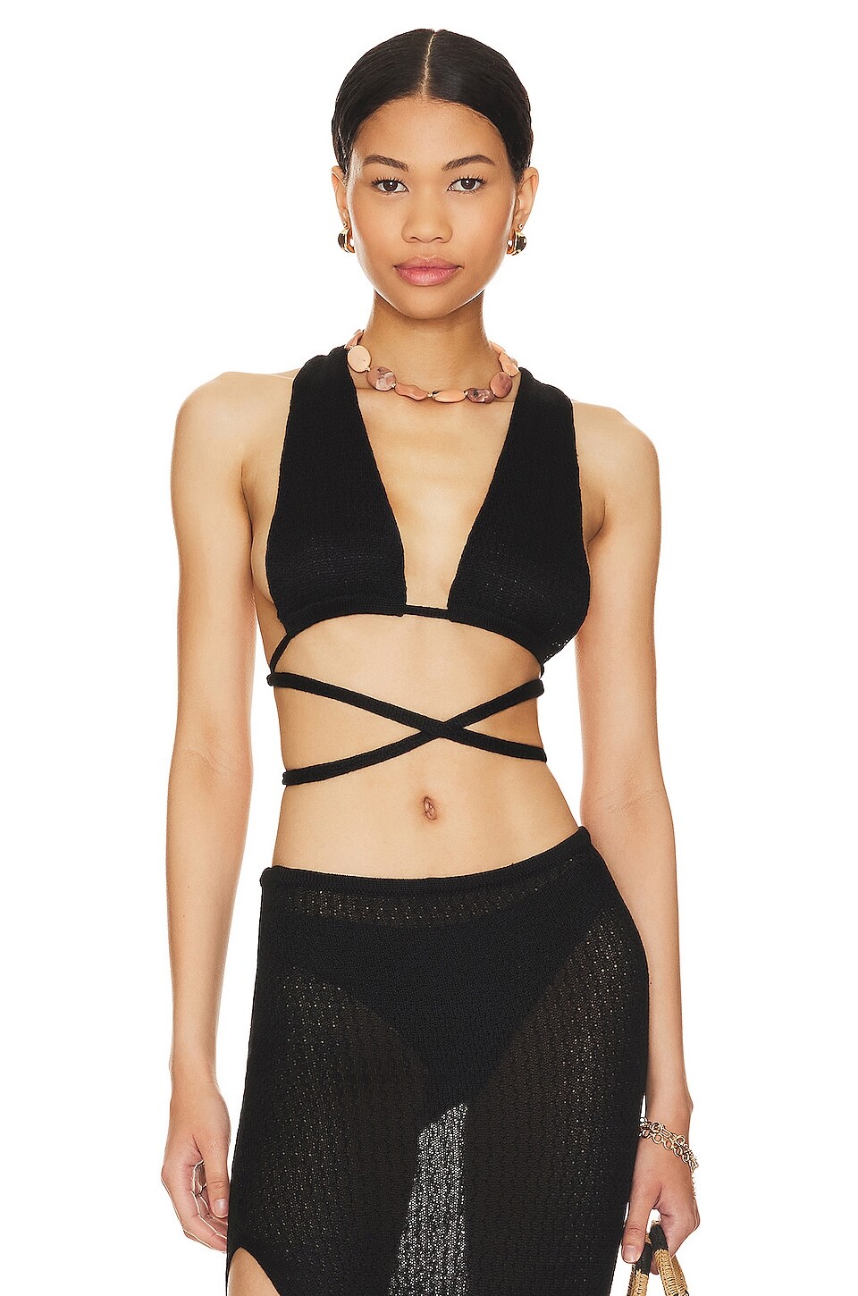 

Топ Flook The Label Amelia Crop, черный