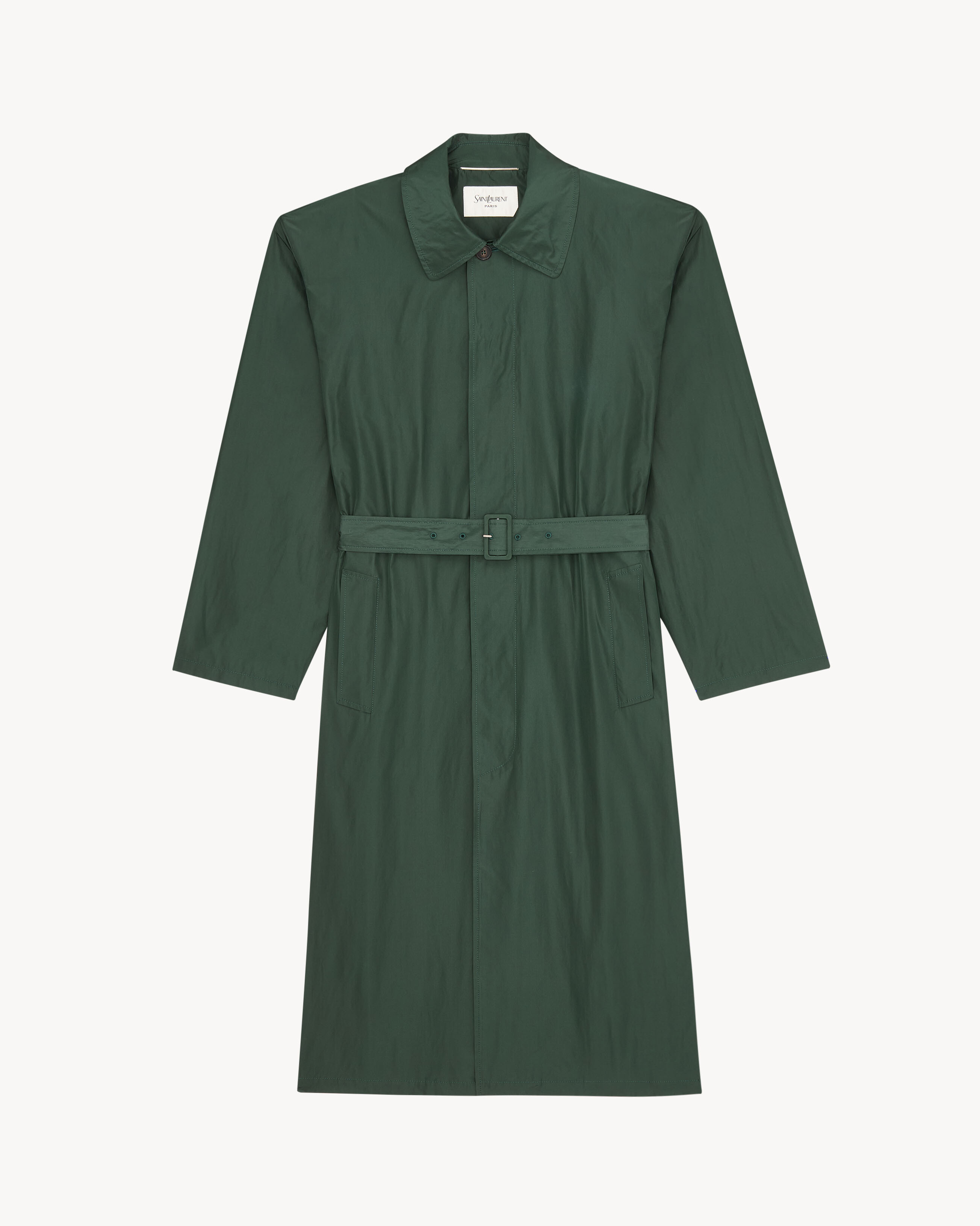 

Тренч из шелка SAINT LAURENT, зеленый