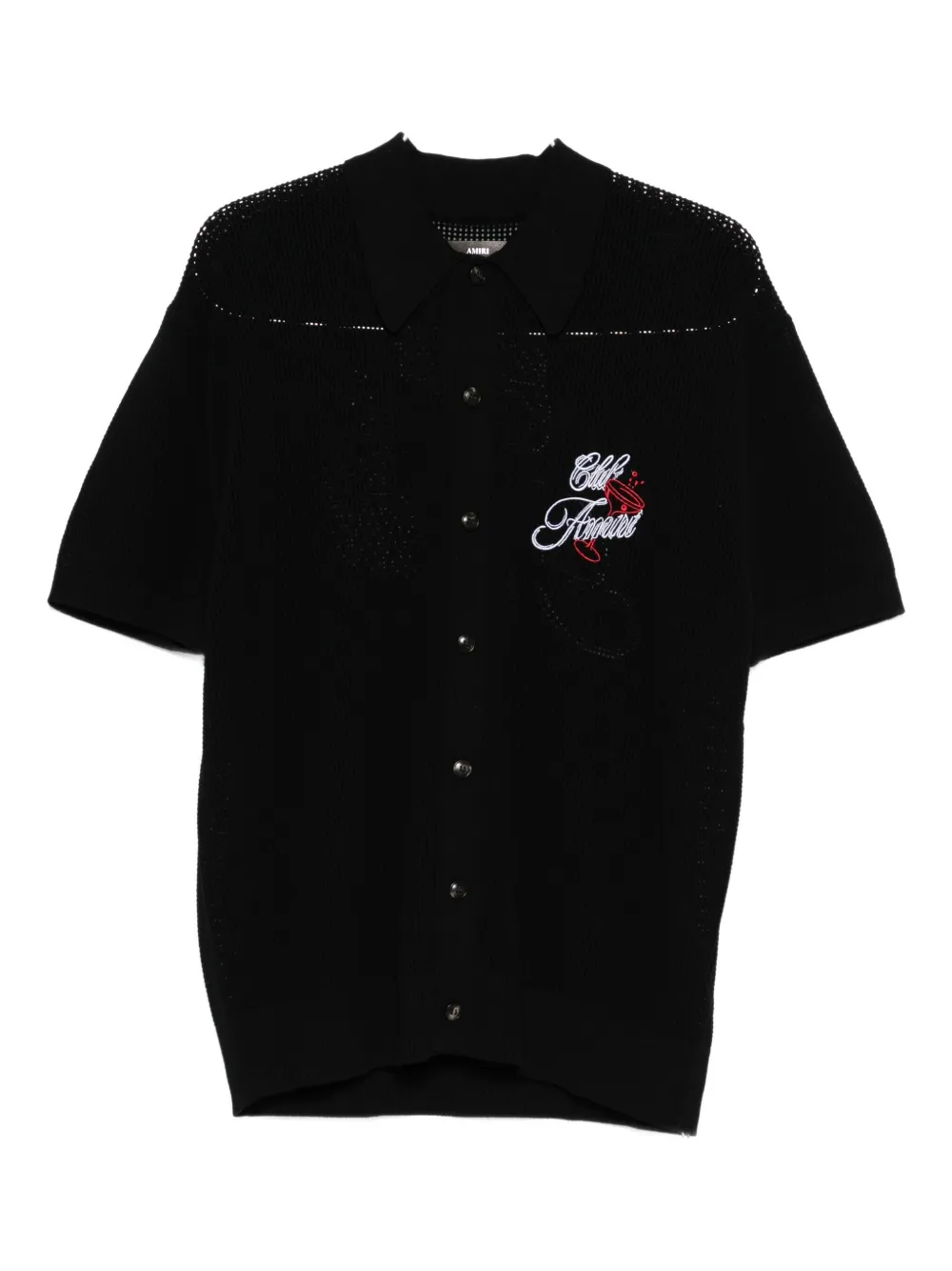 

Трикотажный топ с вышивкой AMIRI, черный