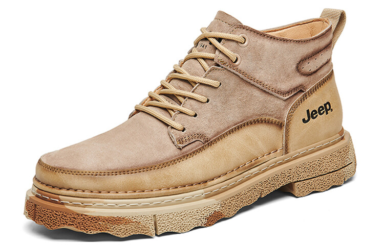 Ботинки Jeep Martin Boot Men комбинированные с логотипом, светло-коричневый — фото 3