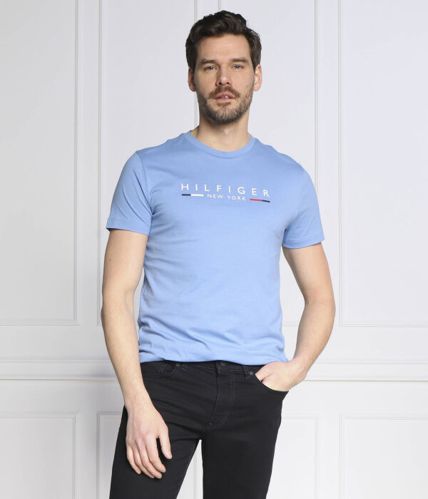 Футболка hilfiger new york Slim fit Tommy Hilfiger, синий — фото 3