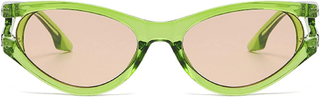 

Женские солнцезащитные очки «кошачий глаз», модные градиентные оттенки, защита от ультрафиолета UV400; мужские солнцезащитные очки в стиле ретро с заклепками 166 Melrose, Green