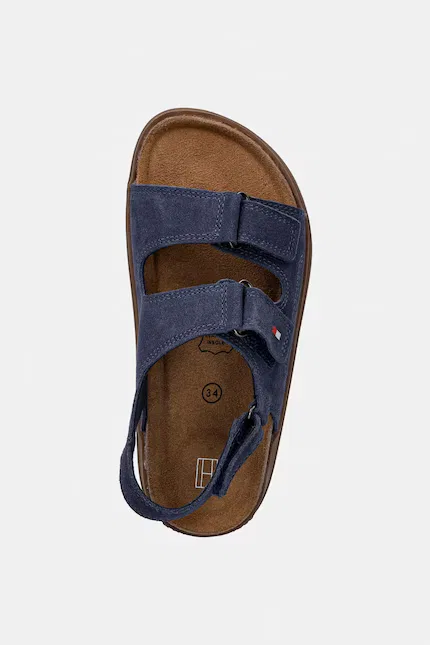Сандалии детские из замши Tommy Hilfiger, синий — фото 4