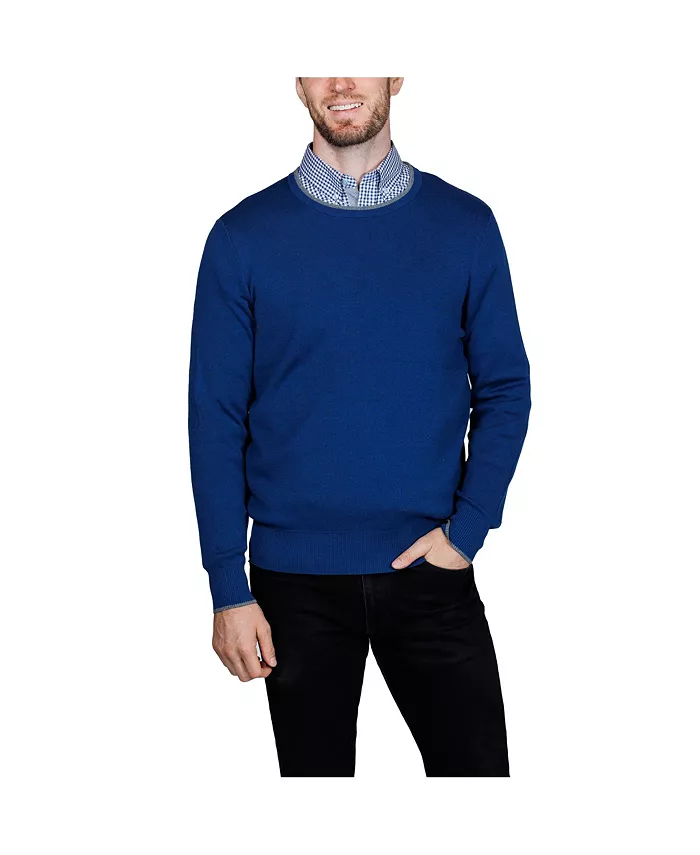 

Мужской тонковязаный свитер с круглым вырезом Tailorbyrd, синий