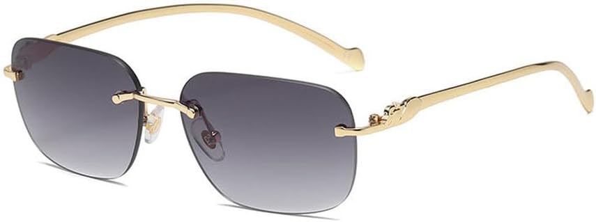 

Классические винтажные солнцезащитные очки без оправы для мужчин и женщин, очки с градиентным переходом цвета, модные очки с защитой от УФ-излучения UV400 TKKTLLT, 50755 C1