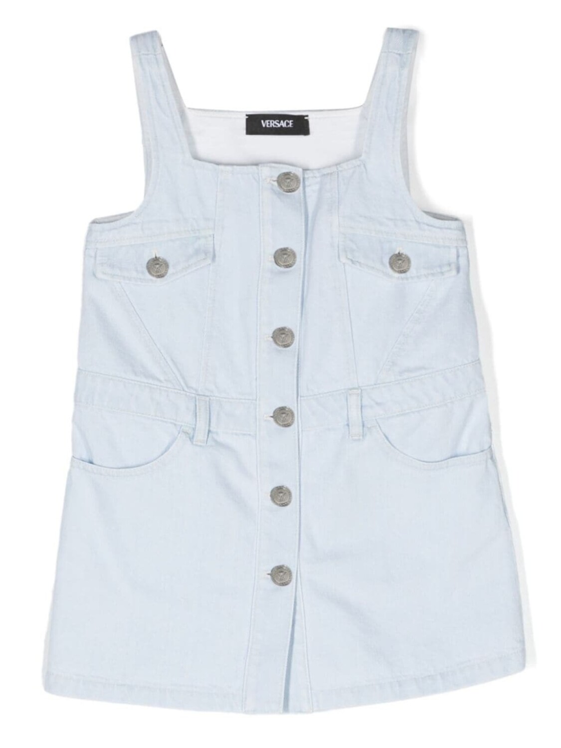 

Versace Kids джинсовые шорты со вставками, синий