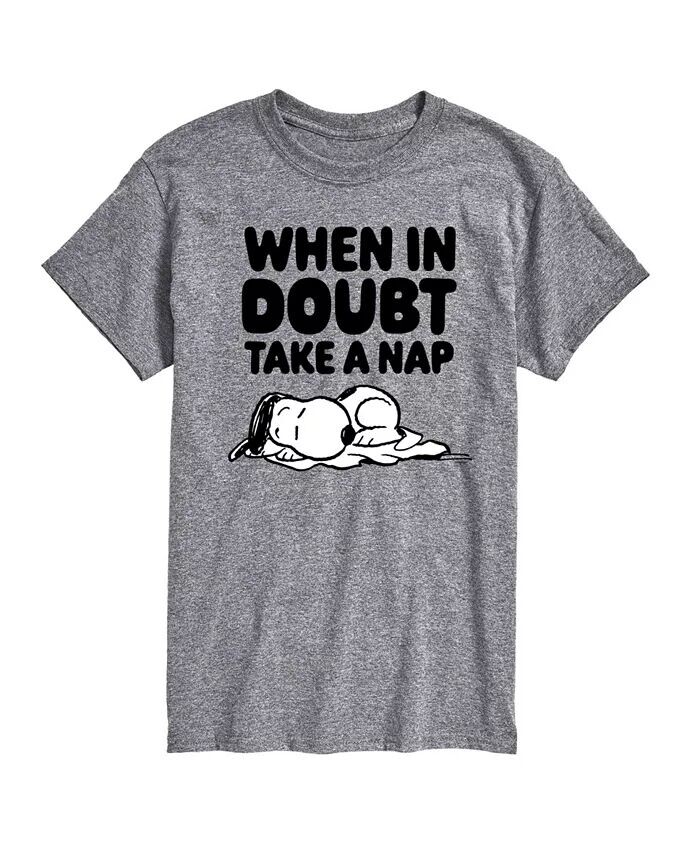 

Мужская футболка с коротким рукавом Hybrid Apparel Peanuts Nap AIRWAVES, серый