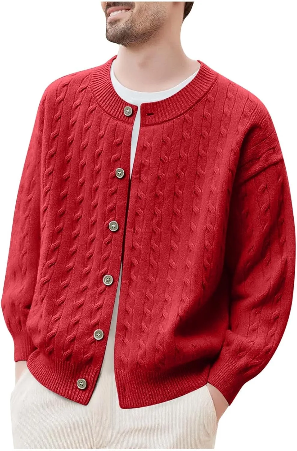 

Кардиган Cambkatl для мужчин, джерси, свободный, с длинными рукавами