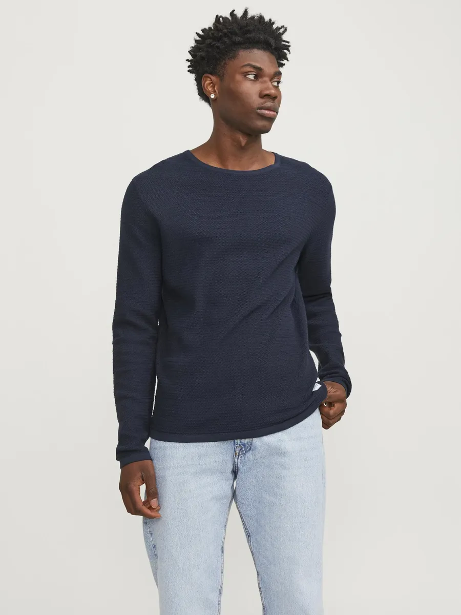 

Свитер Jack & Jones с круглым вырезом "JJEGREG KNIT CREW NECK SN", синий