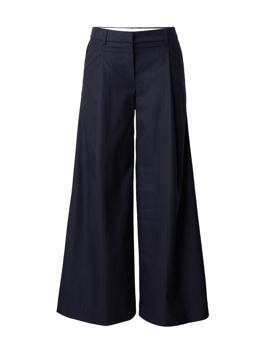 

Широкие брюки со складками спереди WEEKDAY Ivan, темно-синий/светло-синий