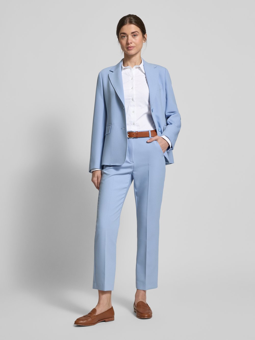 

Блузка-рубашка с планкой на пуговицах Milano Italy, белый