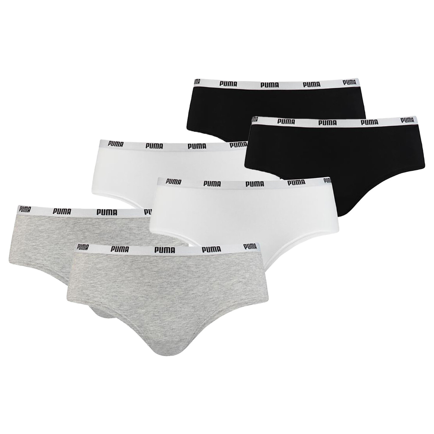 

Трусы Puma Panty 6er Pack, цвет Grau/Weiß/Schwarz