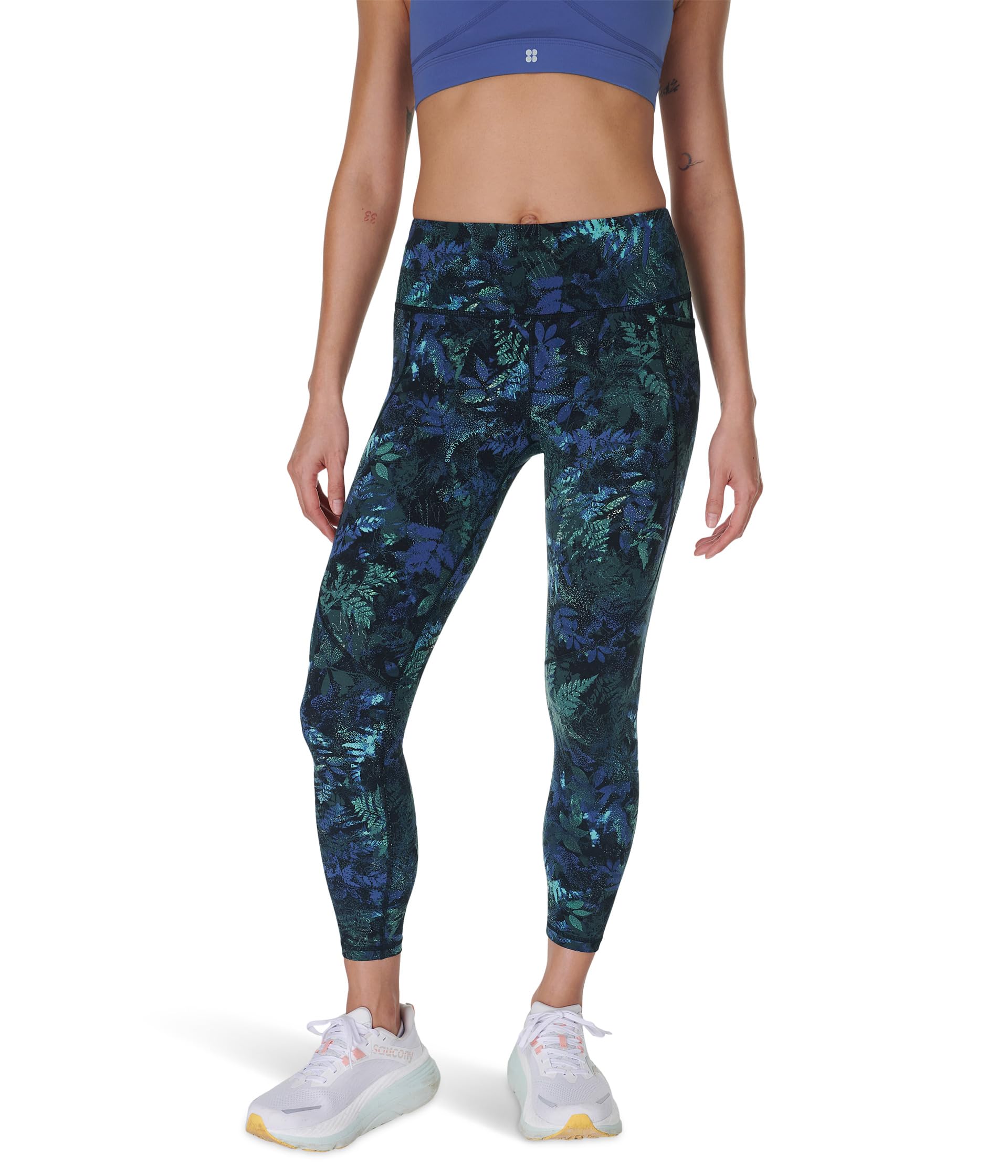 

Брюки Sweaty Betty Power 7/8 Workout Leggings, Green Forest Print