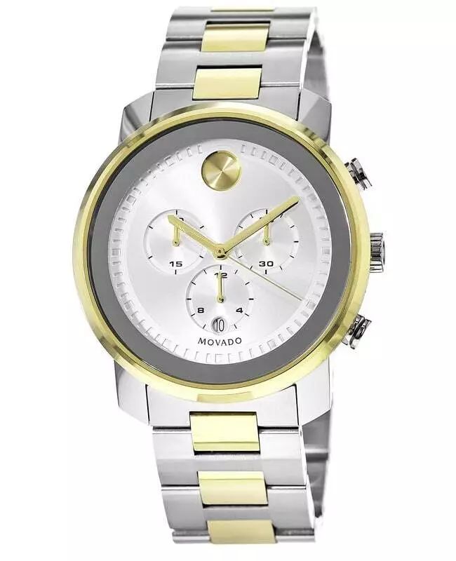 

Мужские кварцевые часы Movado Bold 43 мм, цвет silver and gold