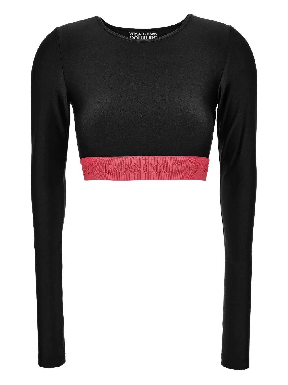 

Футболка с длинными рукавами и логотипом Versace Jeans Couture, черный