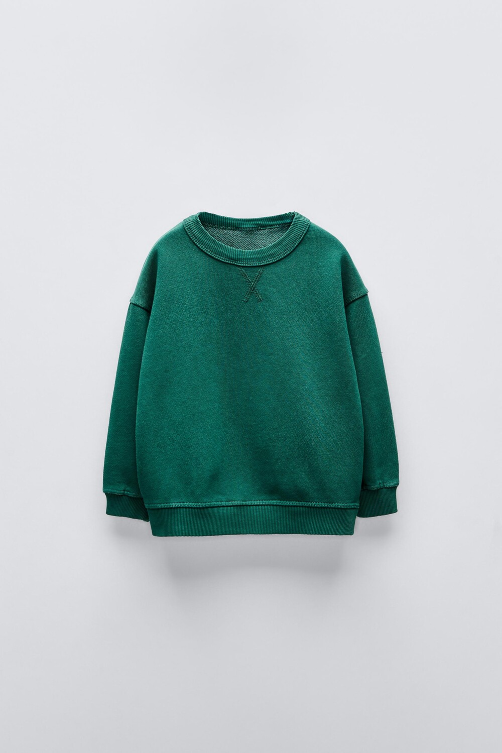 

Тяжелая толстовка ZARA, цвет washed green
