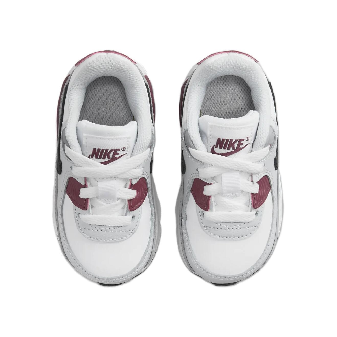 Кроссовки Nike Air Max 90, темно-красный/белый/серый — фото 4
