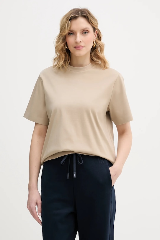 

Хлопковая футболка eharpa BOSS, бежевый