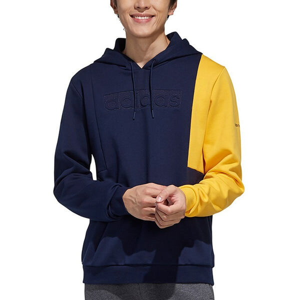 Толстовка adidas neo Contrasting Colors Loose Sports Pullover Navy Blue, синий — фото 3
