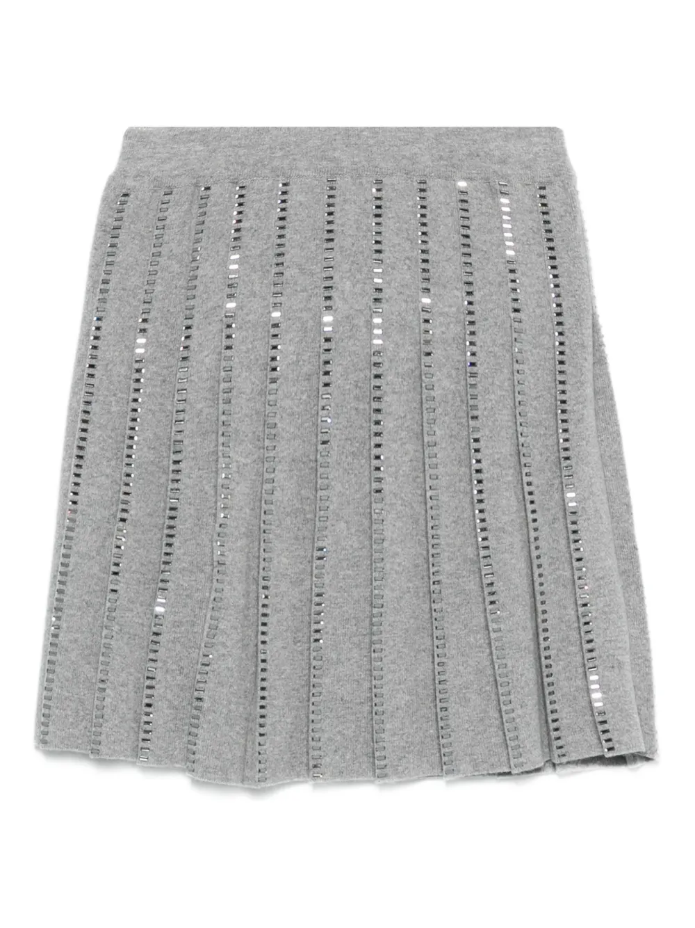 

Плиссированная юбка с отделкой пайетками Ermanno Scervino, серый