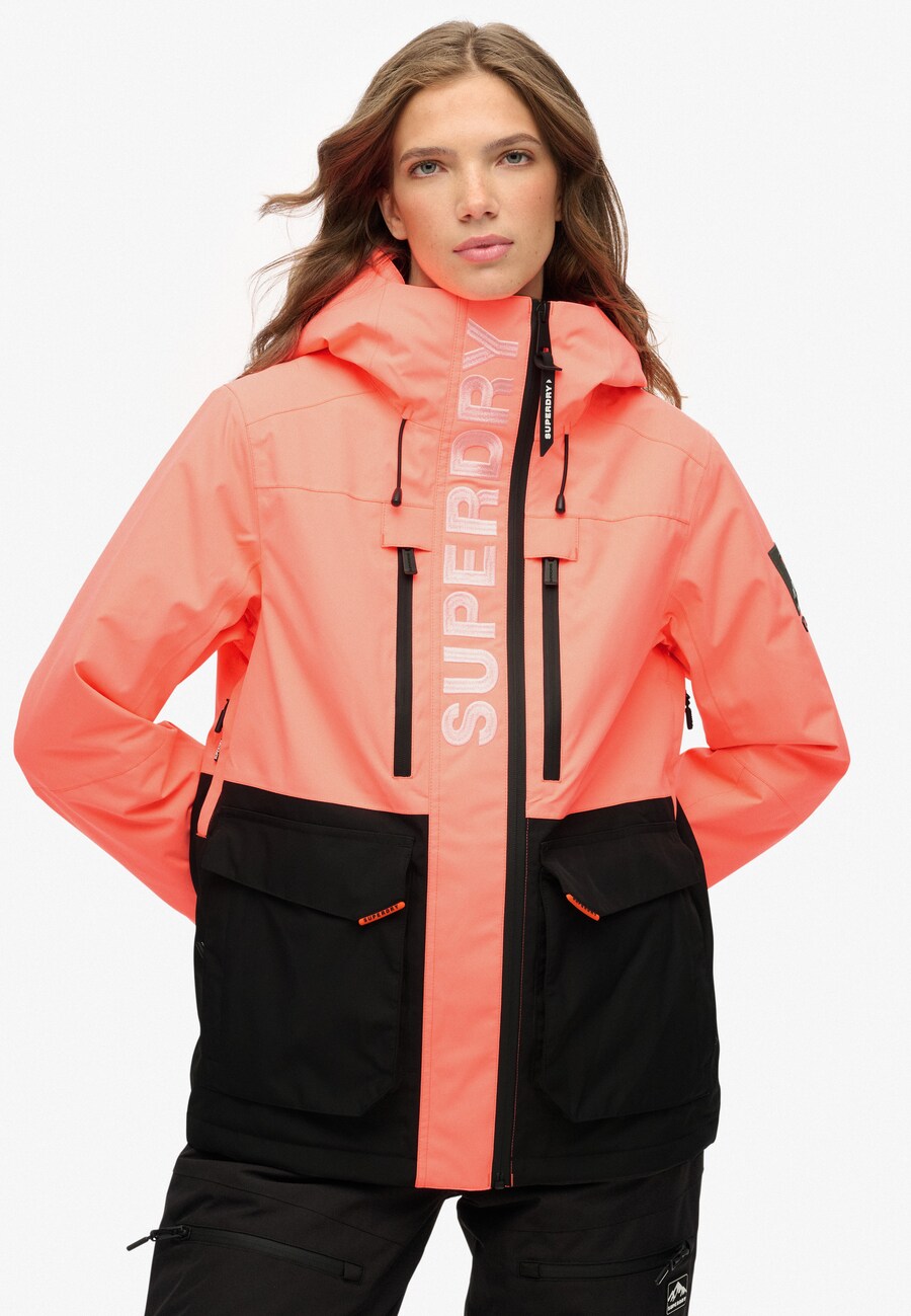 Спортивная куртка Superdry, коралловый/черный — фото 3