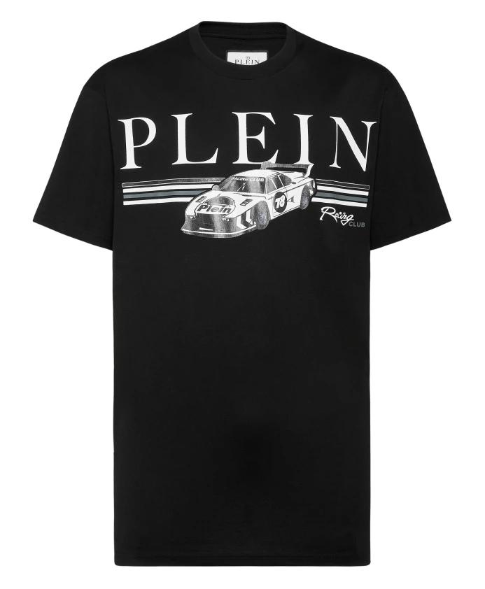

Футболка с круглым вырезом, SS, гонки на автомобилях Philipp Plein, черный
