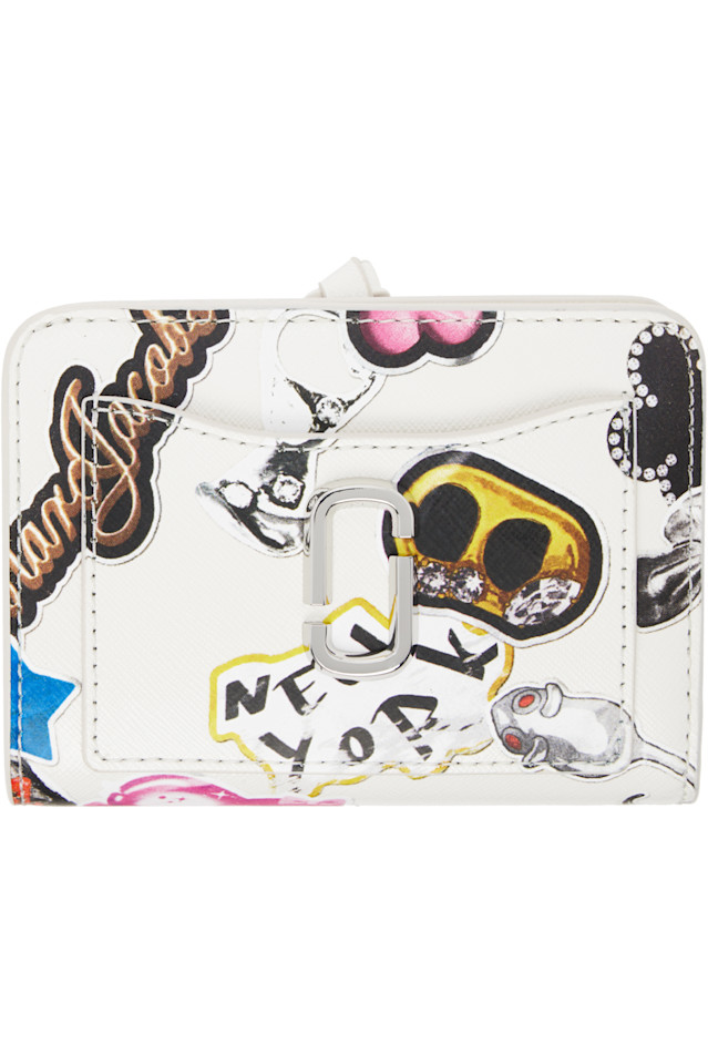 

Стикерная мини-кошелек Utility Snapshot Compact Marc Jacobs, белый
