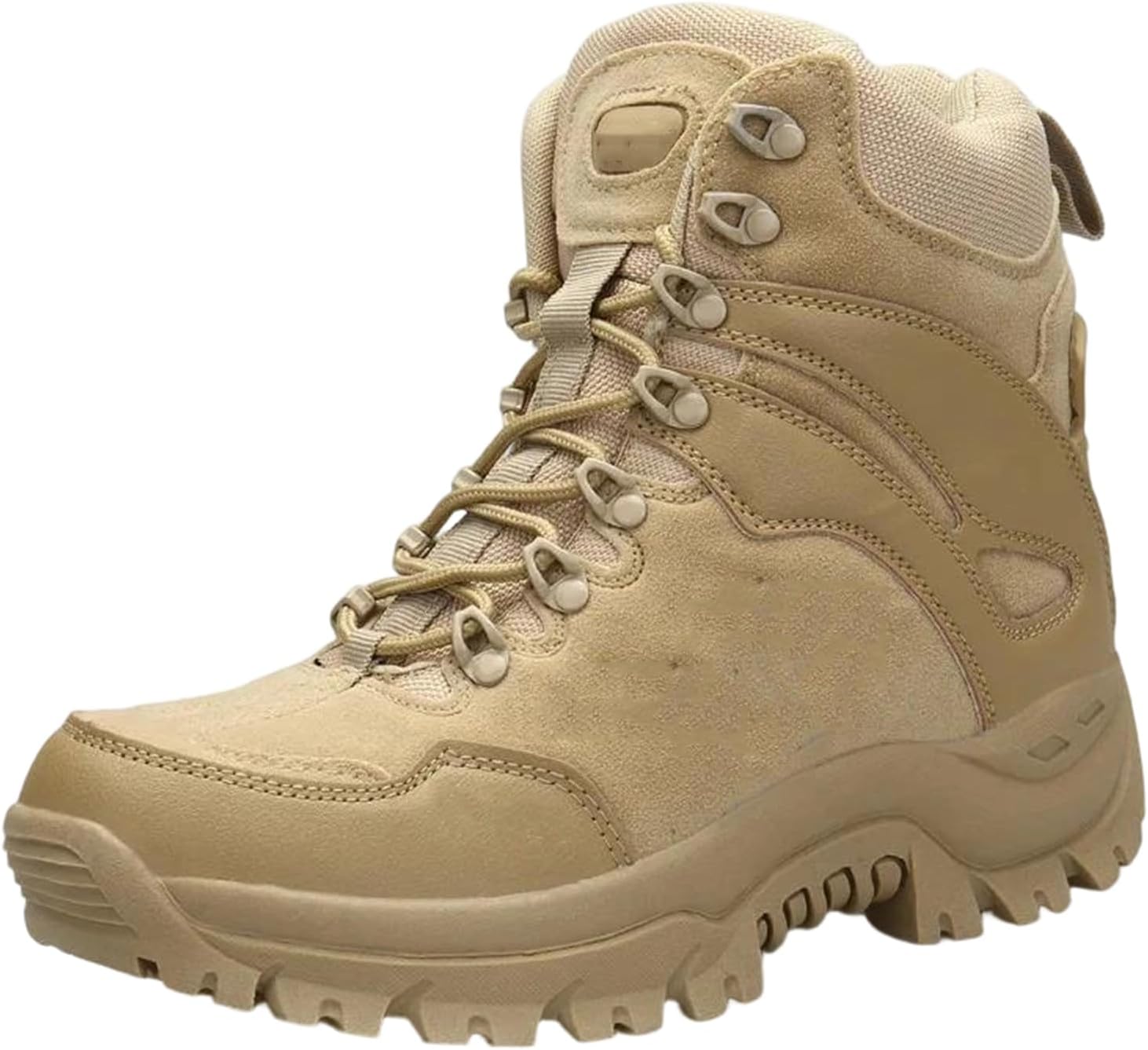 

Мужские водонепроницаемые тактические ботинки Нескользящие туристические ботинки с амортизацией для работы на открытом воздухе Alloaone, Sand