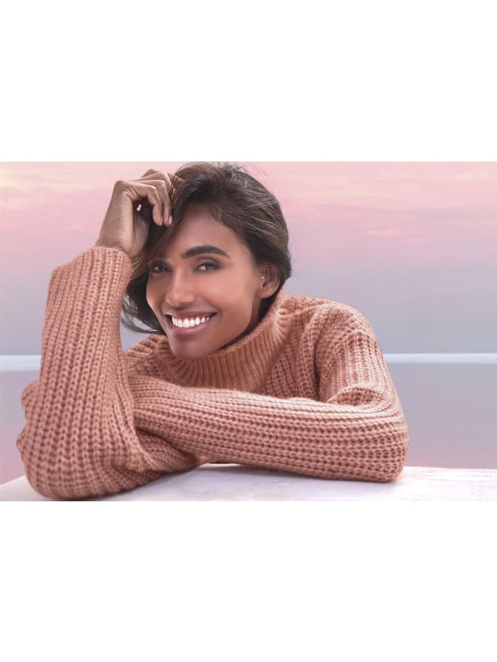 

Свитер с воротником-стойкой в меланжевом цвете розового дерева Buffalo