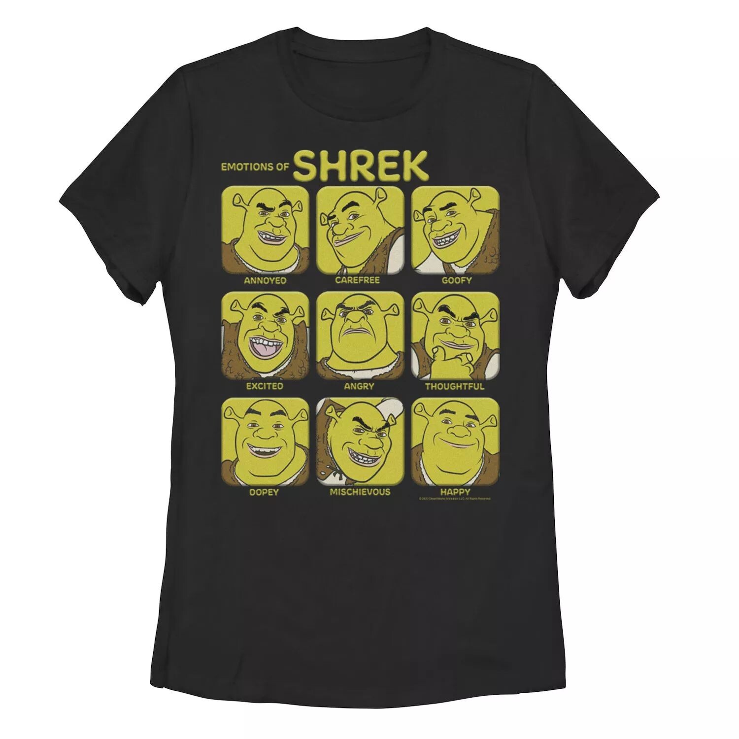 

Футболка Shrek Emotions Of Shrek Box Up для юниоров Licensed Character