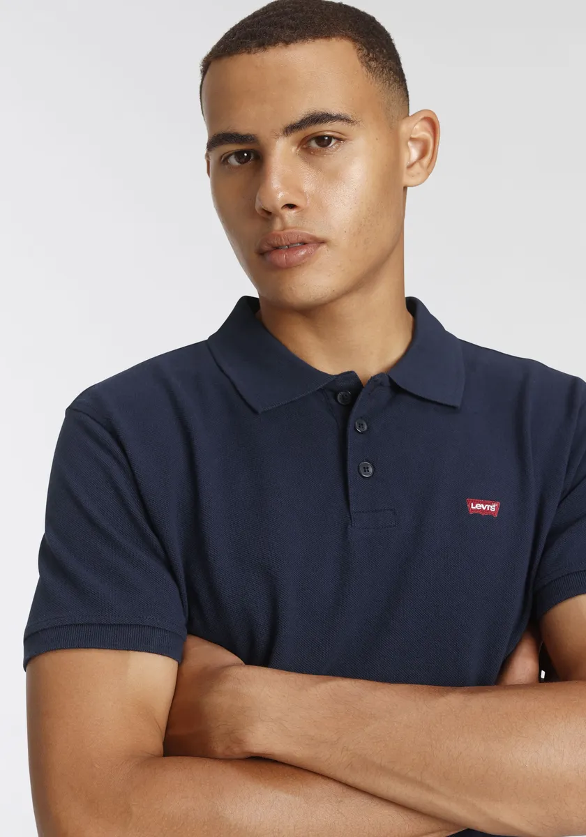Рубашка-поло Levi's "LE NEW LEVIS HM POLO" с маленьким логотипом в виде крыла летучей мыши, цвет Dress Blues — фото 4