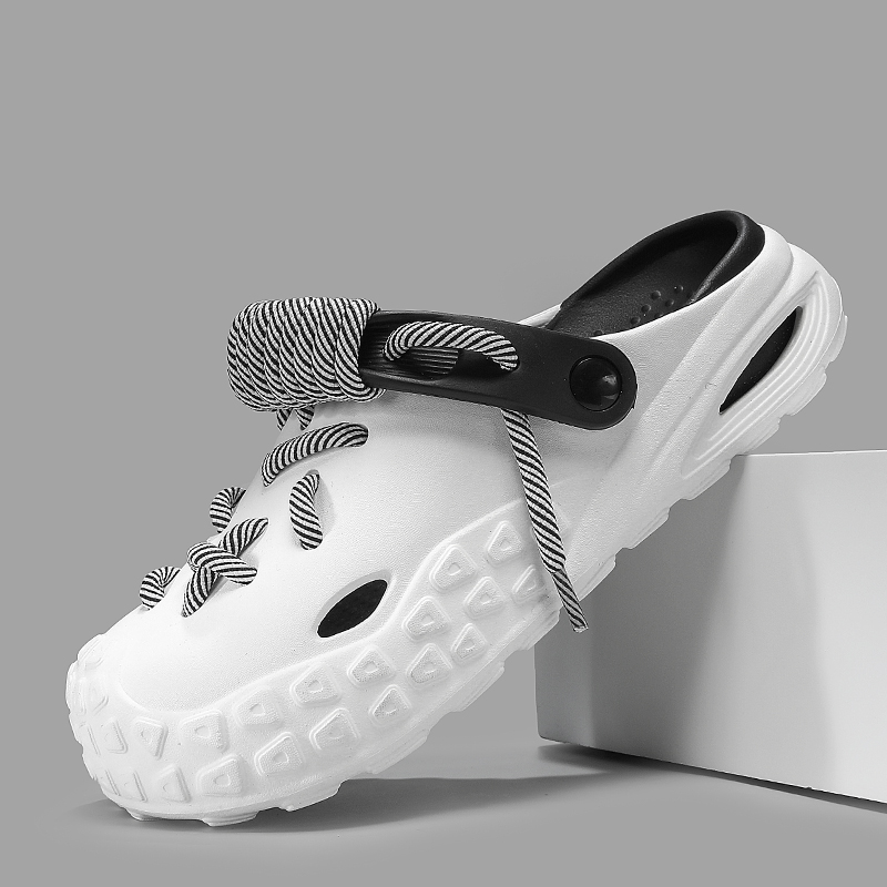 CHAOPAISHA Клоги унисекс белые арбузно-красные без ремешка 369, цвет White Watermelon Red (No Strap 369) — фото 4