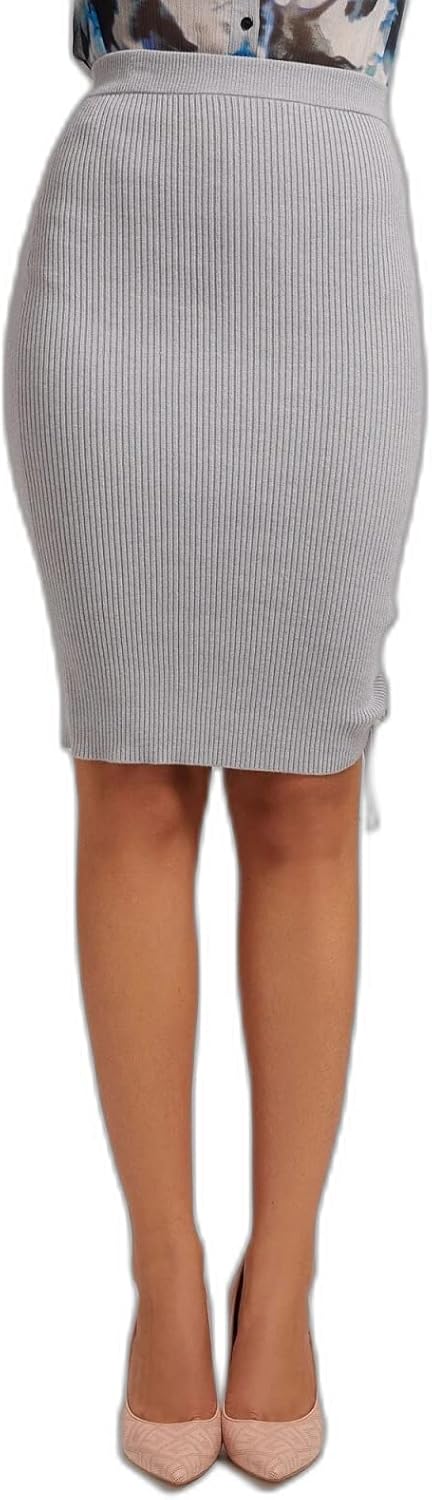 

Женская эко-основная юбка-свитер Guess Tara, светлый меланжевый серый, XS