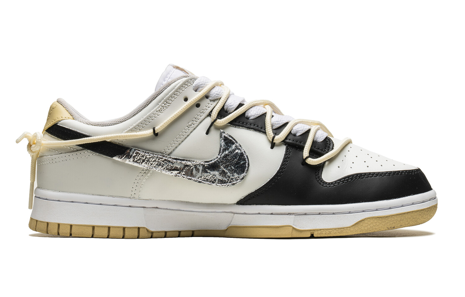 

Кроссовки Nike Dunk Skateboarding Shoes Men Low-top Beige, черный/белый