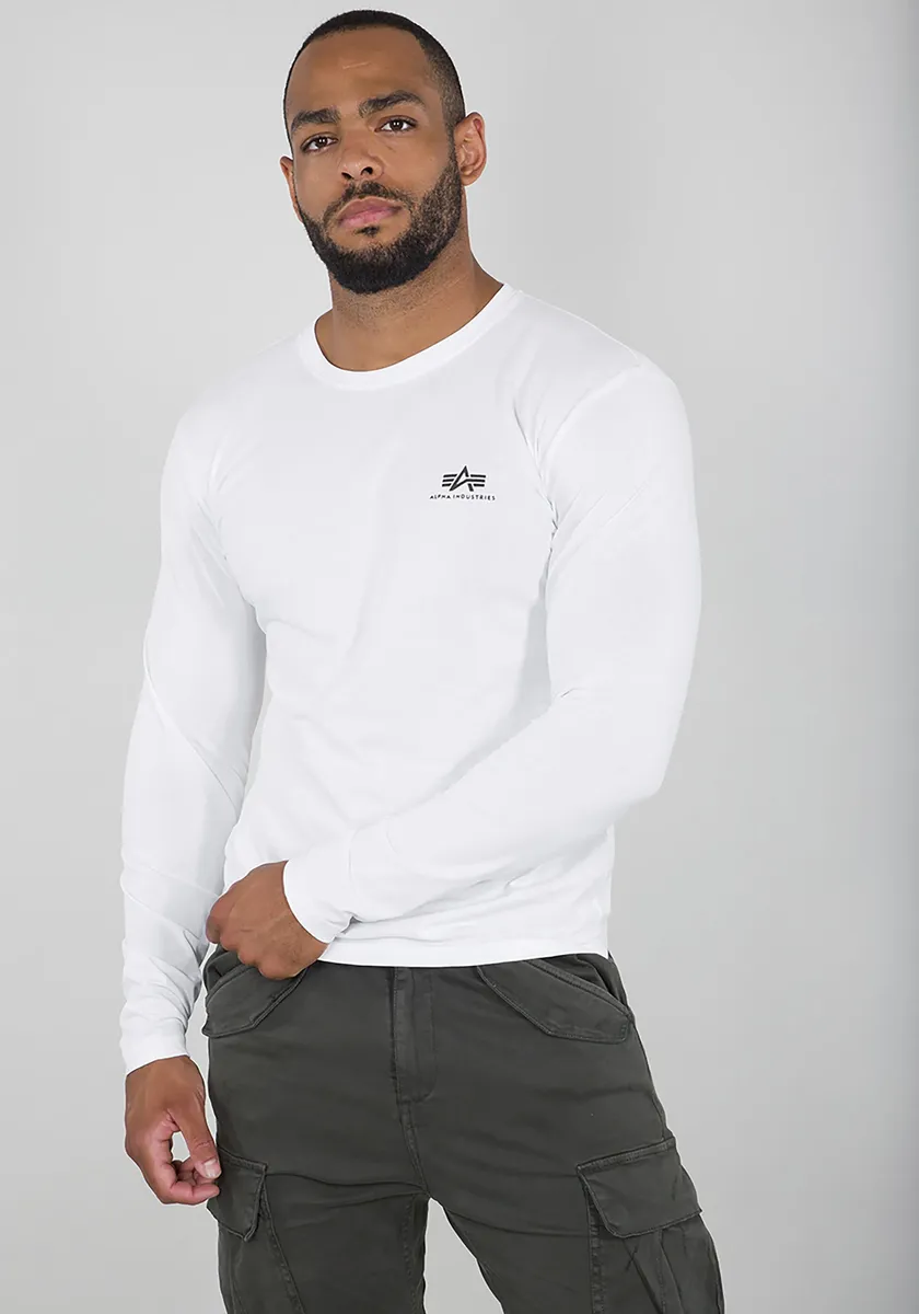 

Рубашка с длинными рукавами Alpha Industries "Basic LS Small Logo", белый