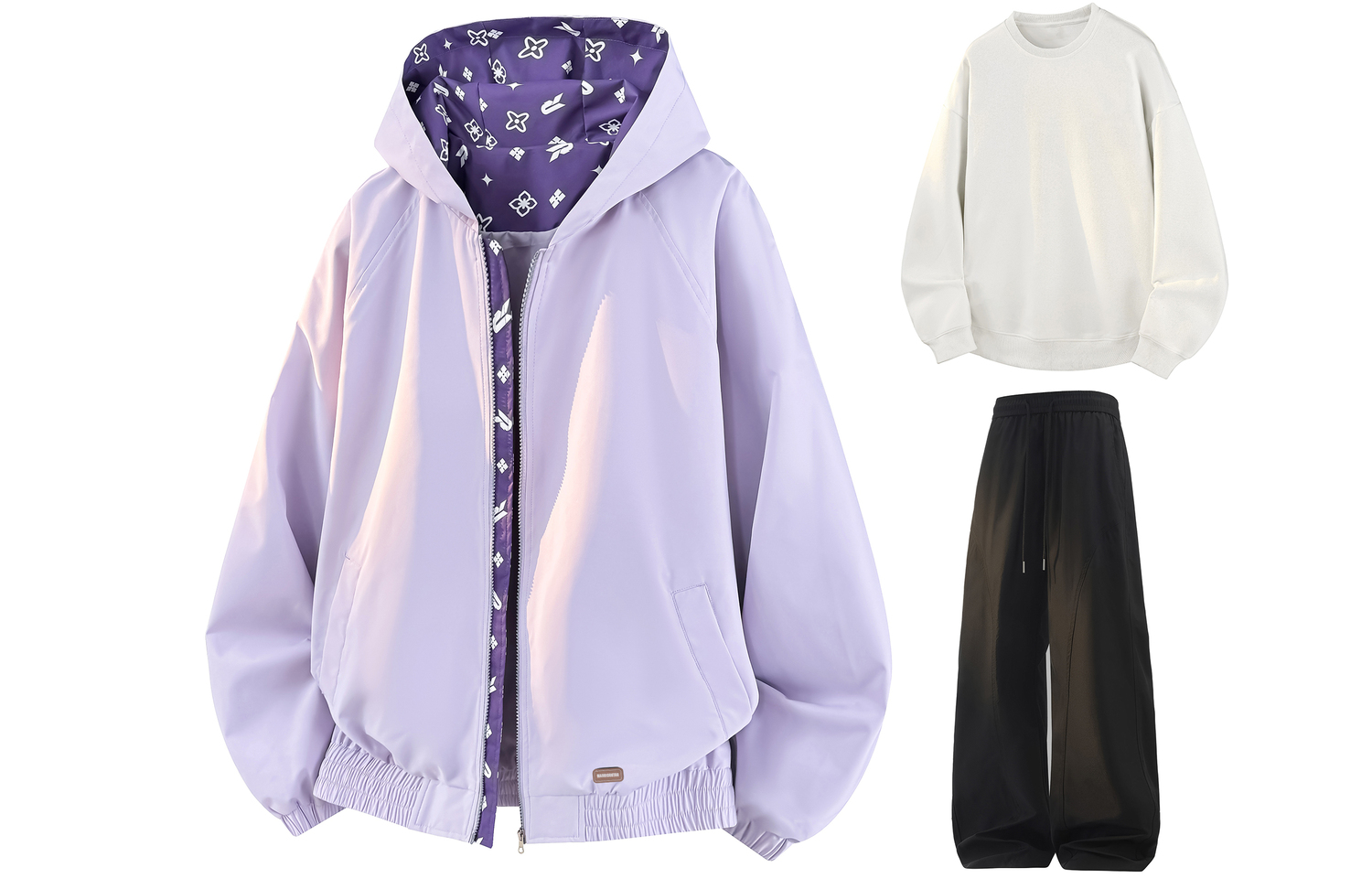 

Ветровка Unisex WARRIOR, фиолетовый+белый+черный