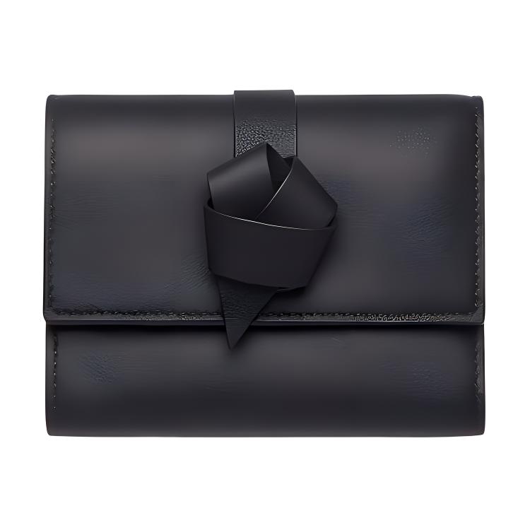 

Кошелек из коровьей кожи женский черный Acne Studios