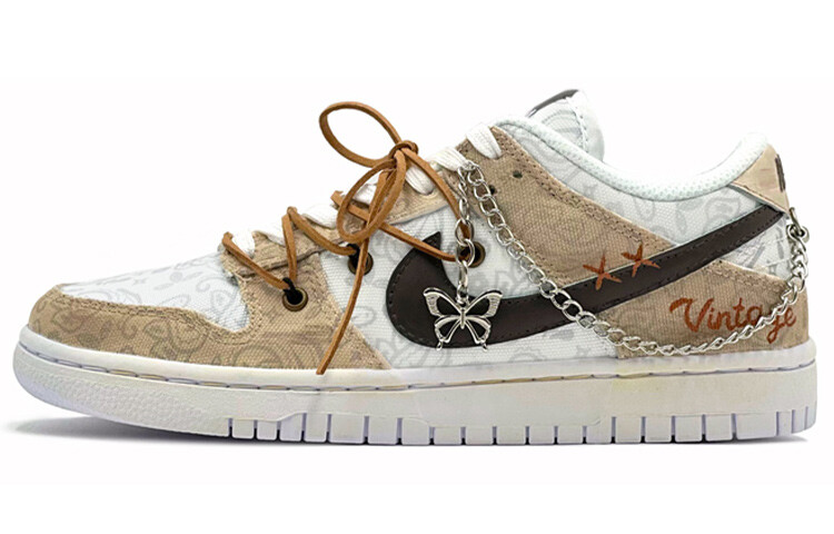 

Кроссовки для скейтбординга Dunk женские с низким верхом цвета мокко-коричневый Nike