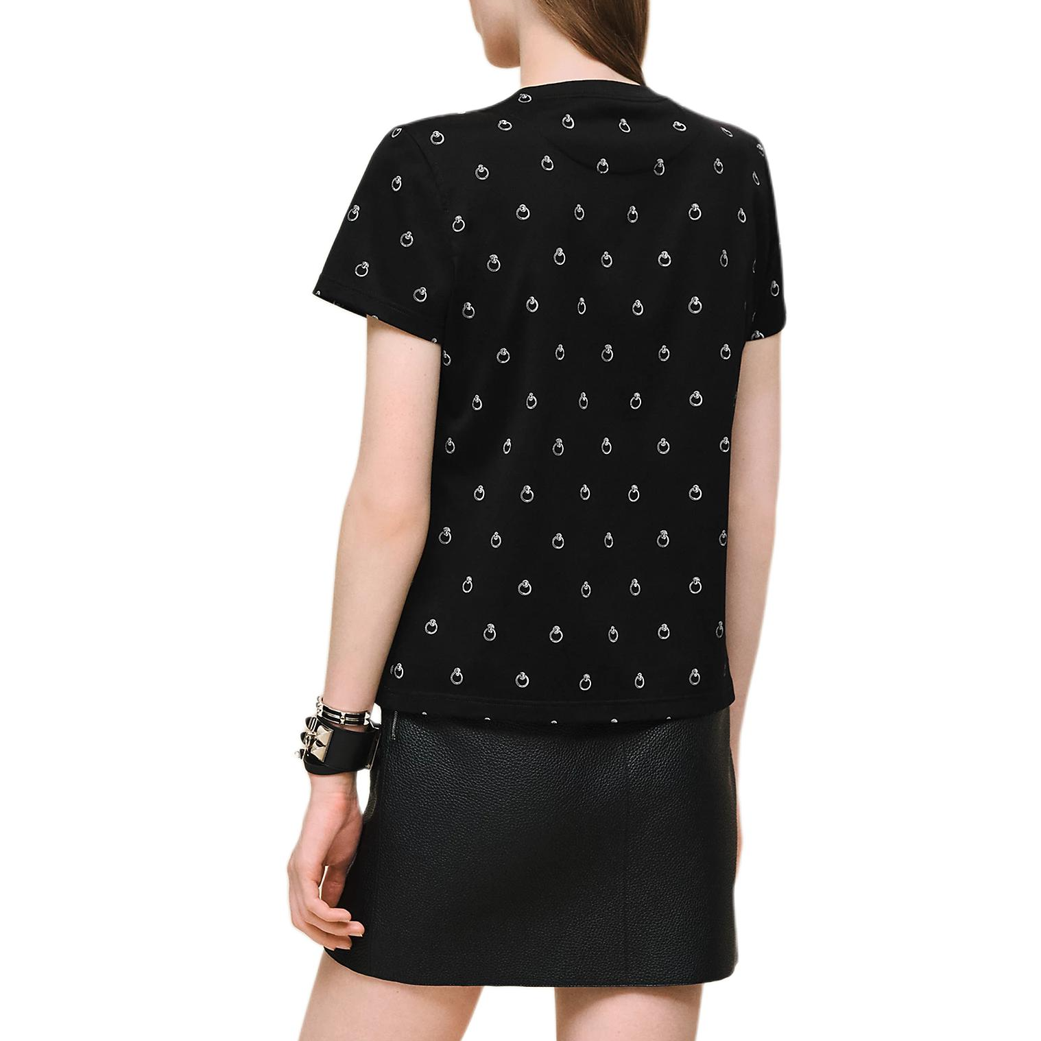 Футболка Hermes Straight Anneau Finesse printed jersey, черный — фото 3