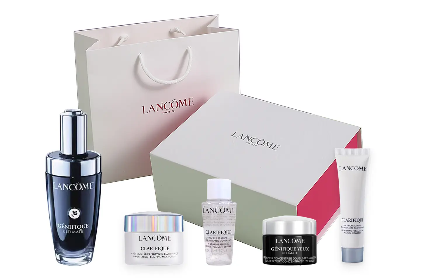 Набор косметики Lancôme Génifique Ultimate включает омолаживающую сыворотку 100 мл, 5 предметов — фото 2