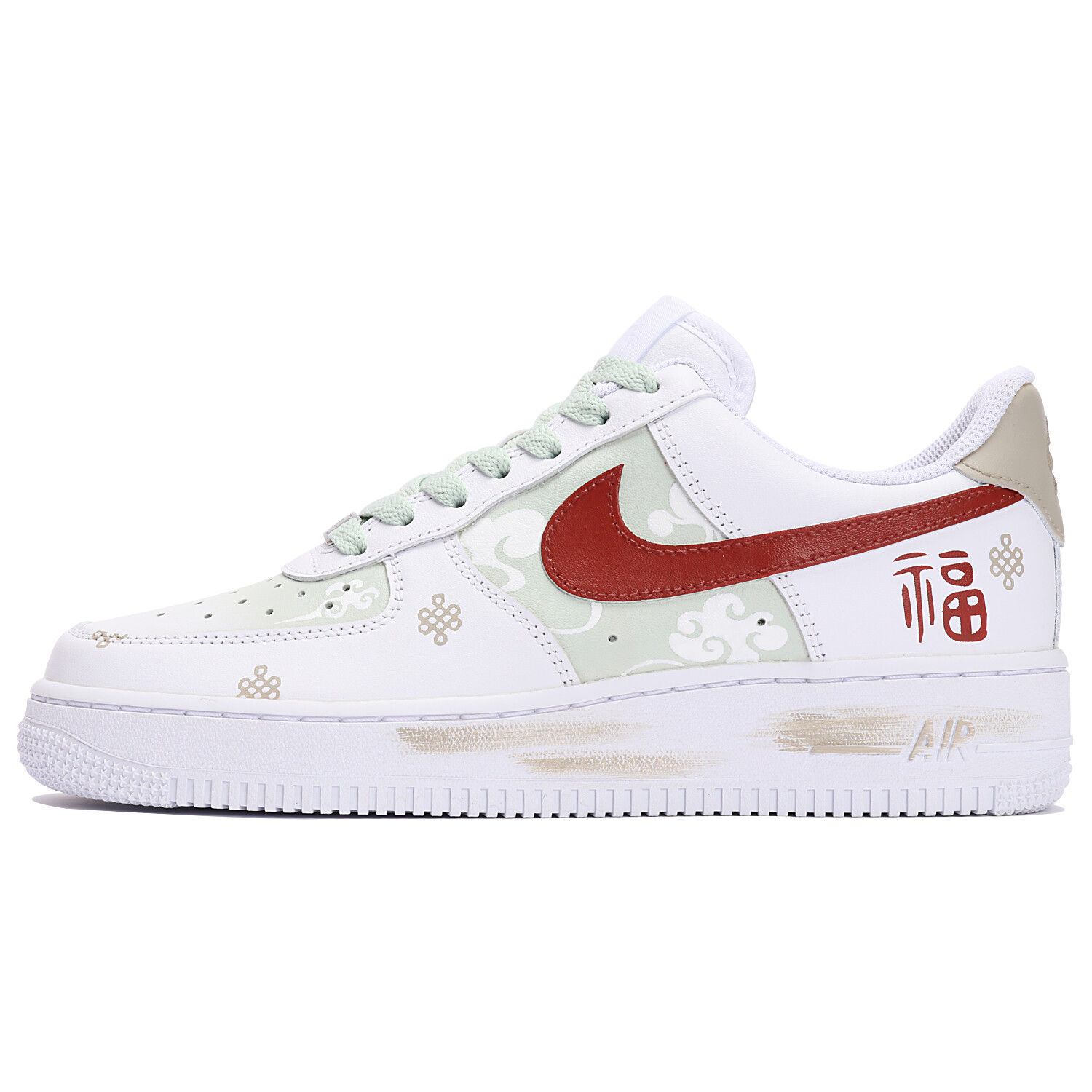 

Женские кроссовки для скейтбординга Nike Air Force 1, Oatmeal/Forest