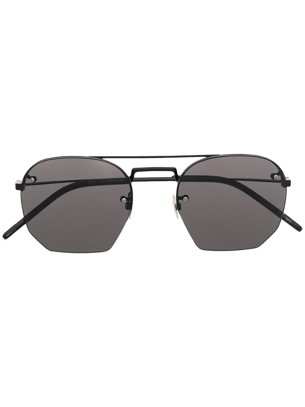 

Солнцезащитные очки SL 422 в шестиугольной оправе Saint Laurent Eyewear, черный