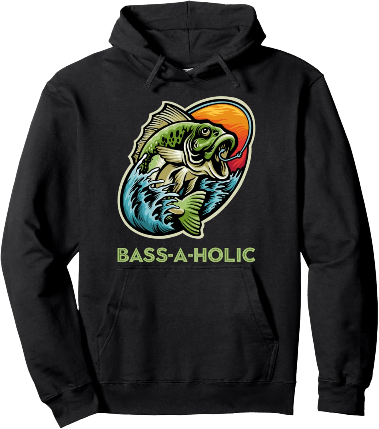 

Худи Bass-A-Holic-Funny для любителей рыбалки на окуня Bass Fishermen Look Great With Our Gear, черный